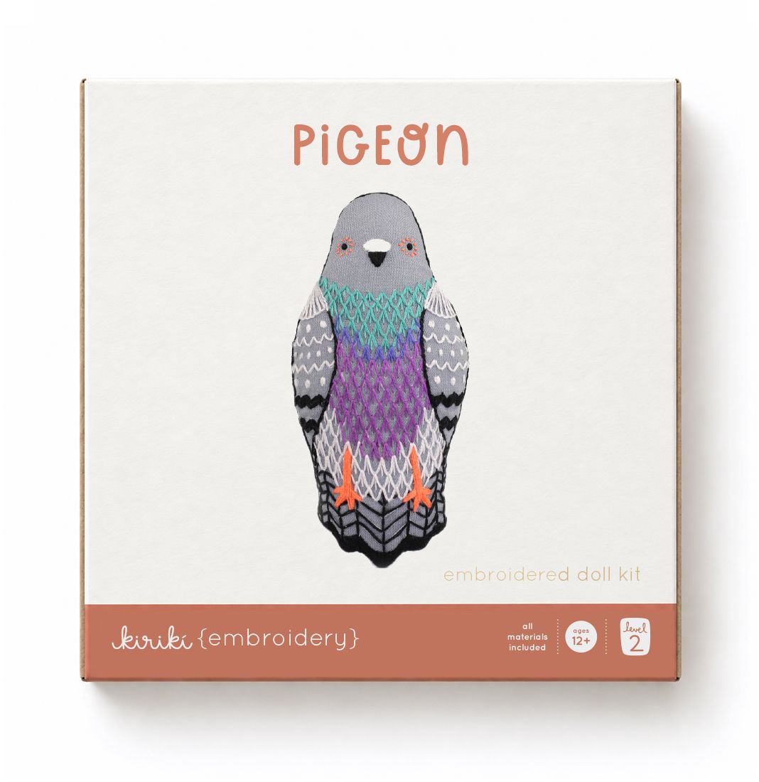 Pigeon - DIY Embroidered Doll Kit