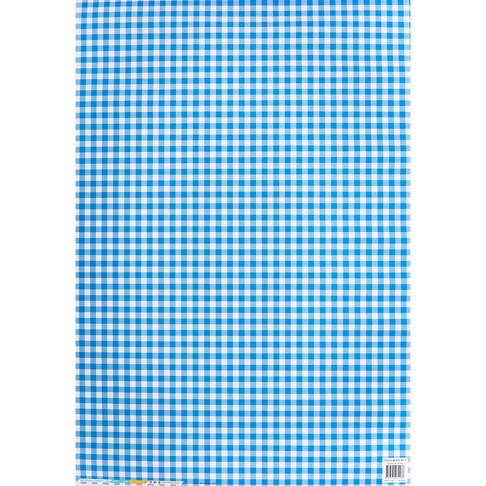 Blue Gingham Flat Wrap