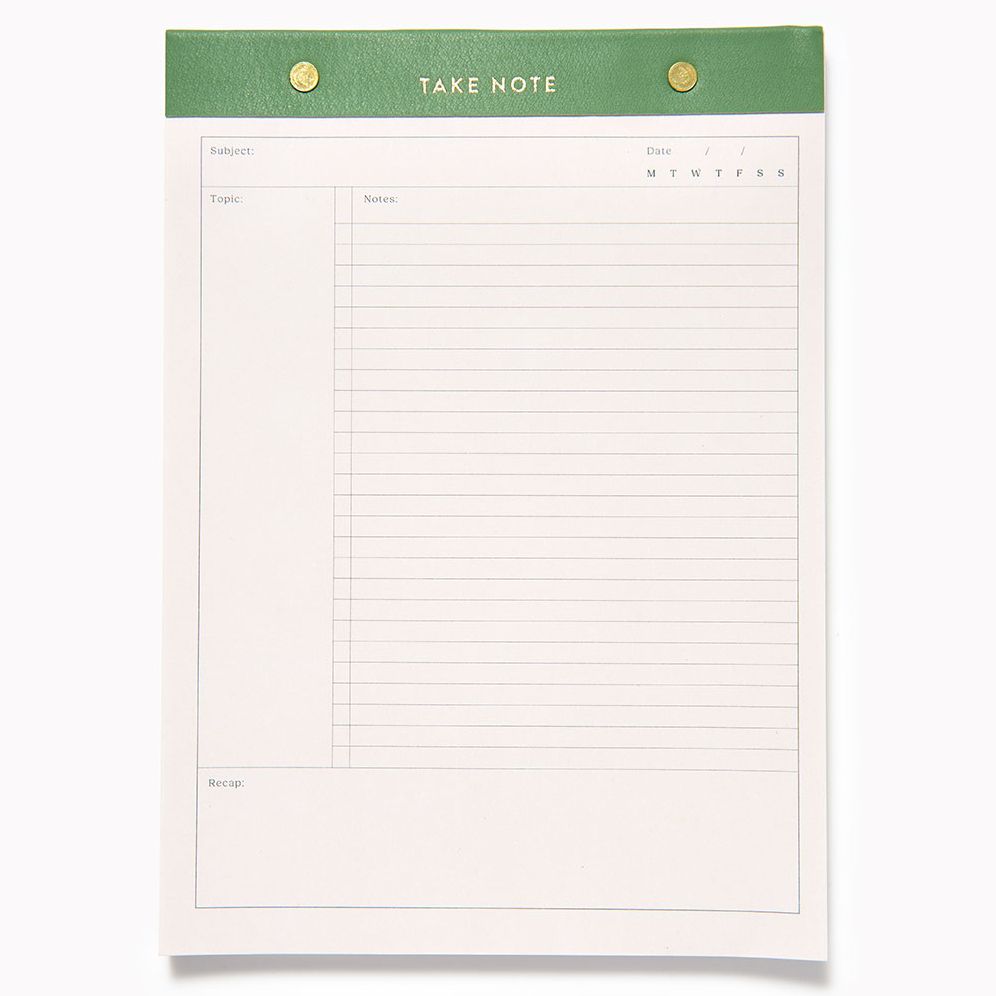 Green Take Note Legal Pad