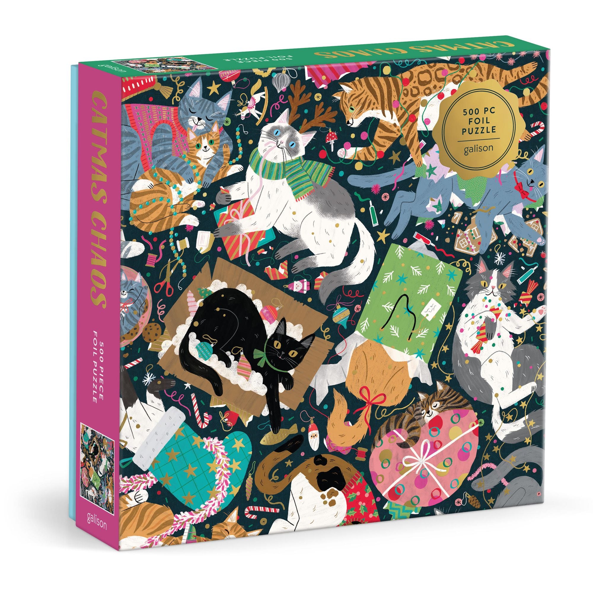 Catmas Chaos 500 Piece Foil Puzzle