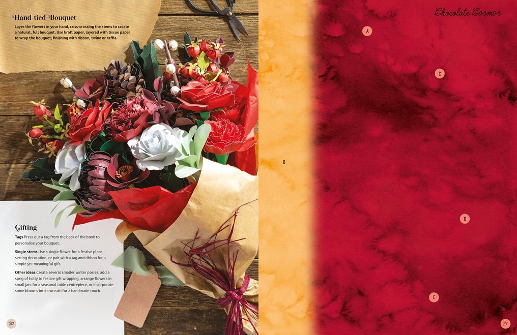 The Bouquet in a Book: Winter: Pre-punched pages to press out and make