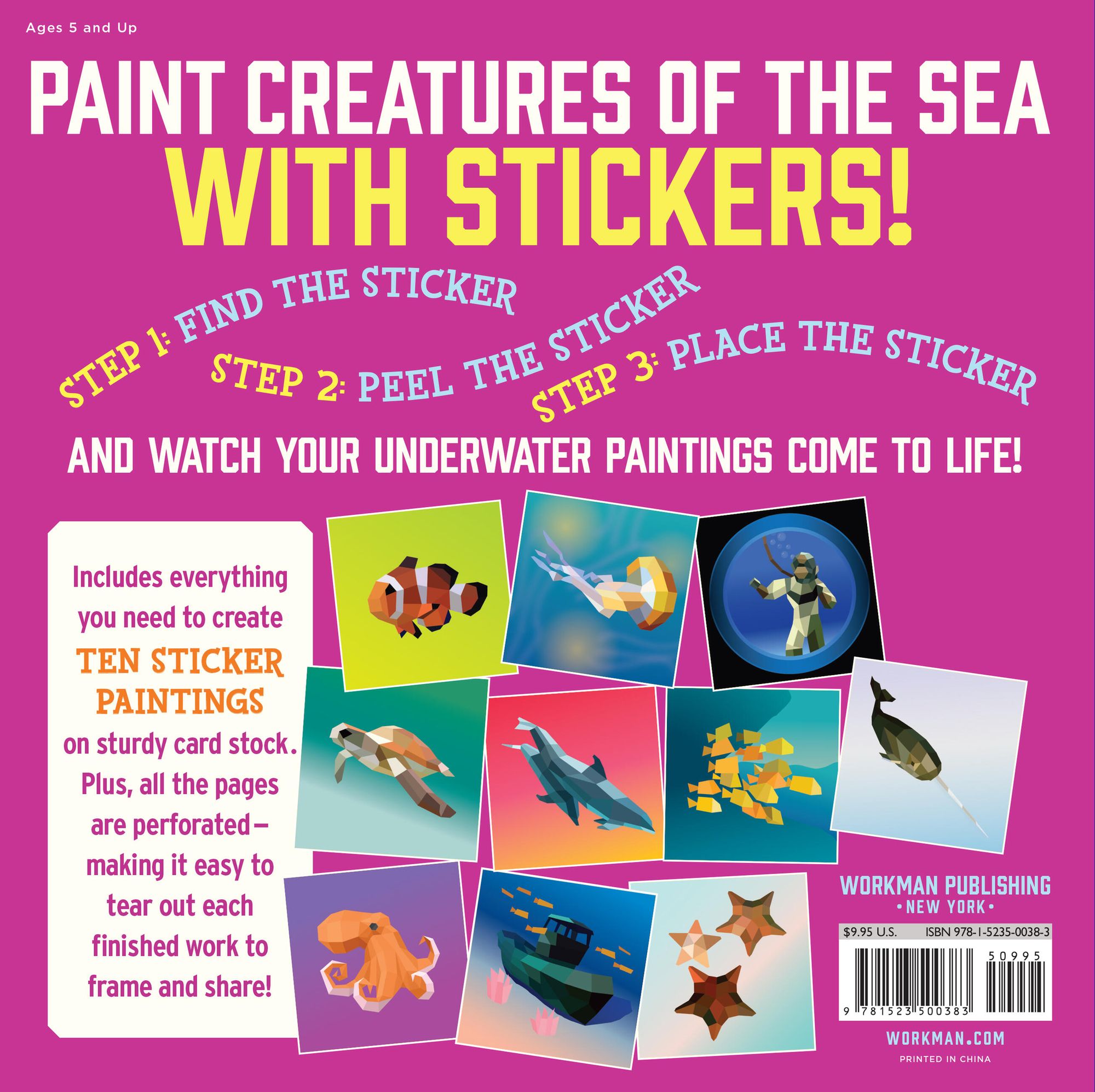 Under the Sea: Create 10 Pictures One Sticker at a Time! (Paint by Sticker Kids Series)