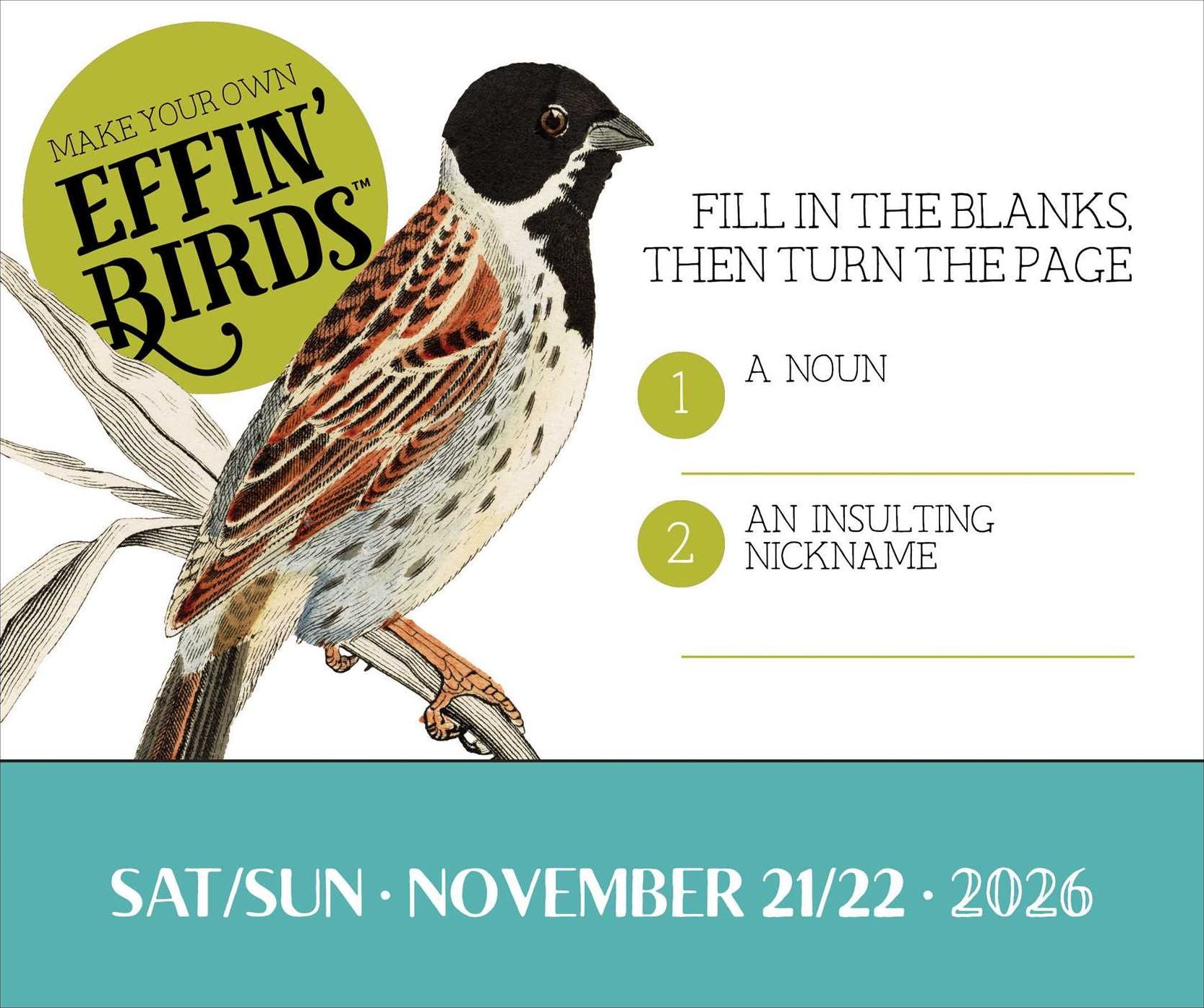 2026 Effin' Birds Day-to-Day Calendar
