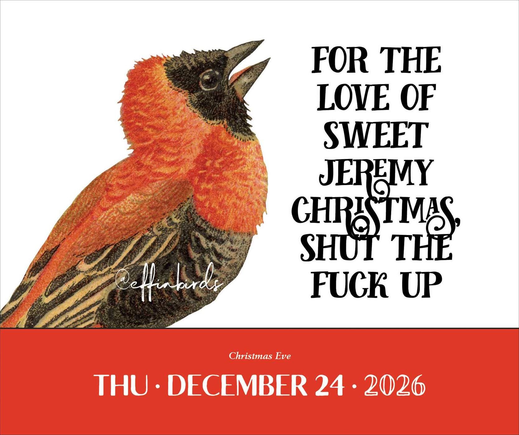2026 Effin' Birds Day-to-Day Calendar