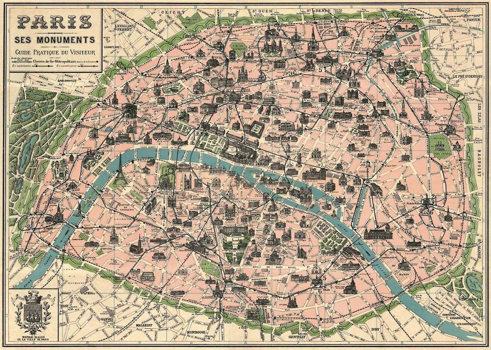 Paris Map Flat Wrap | Paper Source