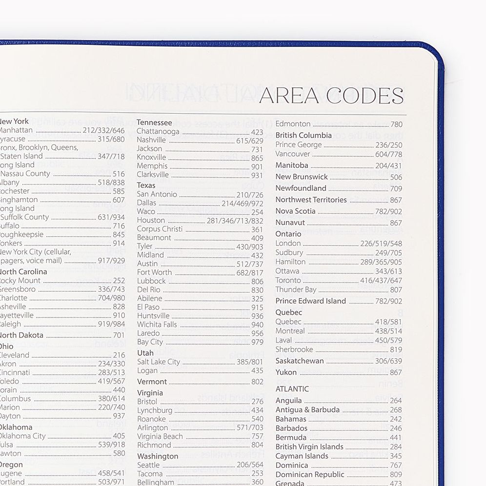 2026-2027 Paper Source Cobalt Blue Leather 18-Month Monthly Desk Planner