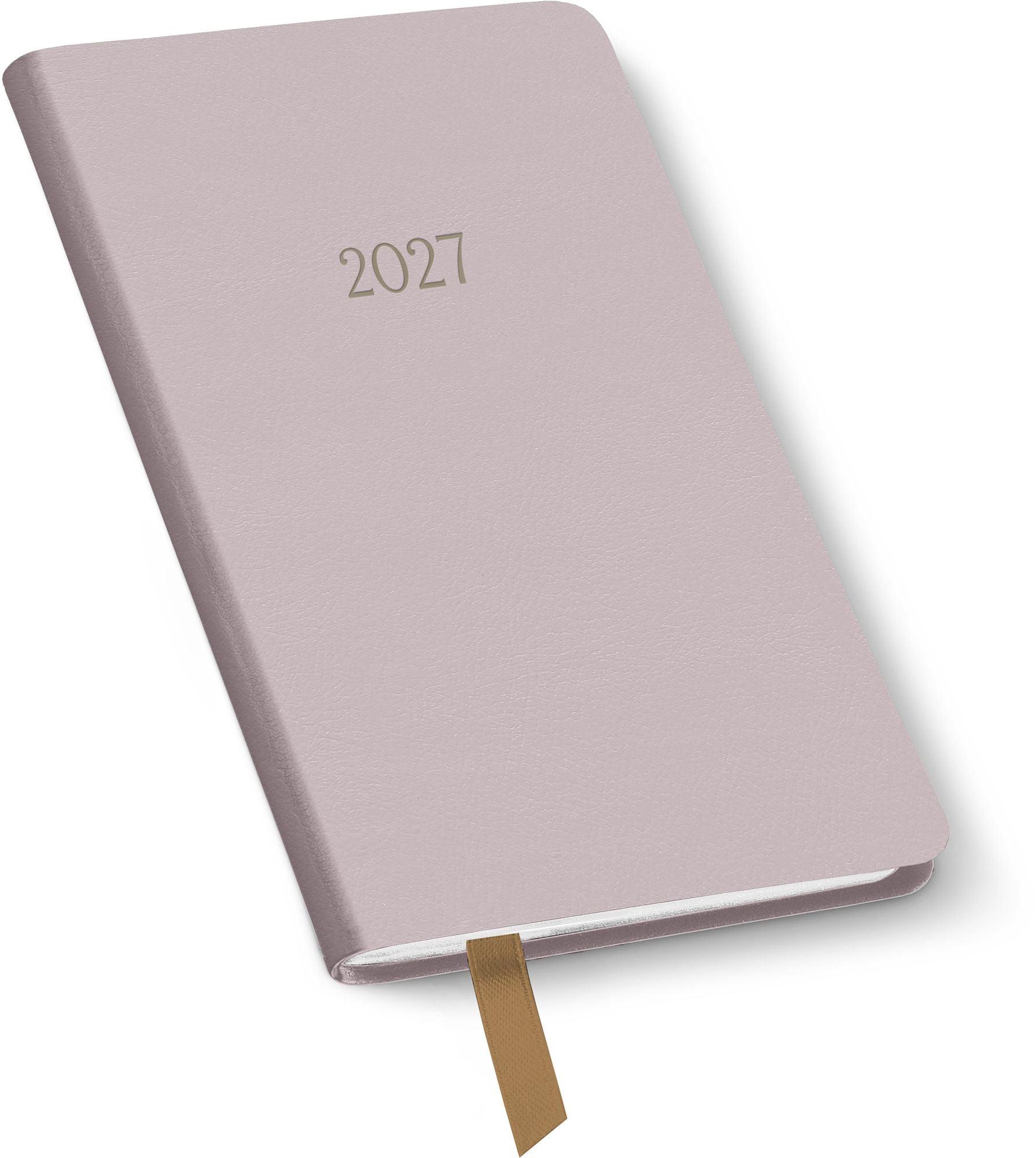 2026-2027 Paper Source Gray Lilac Leather 18-Month Monthly Pocket