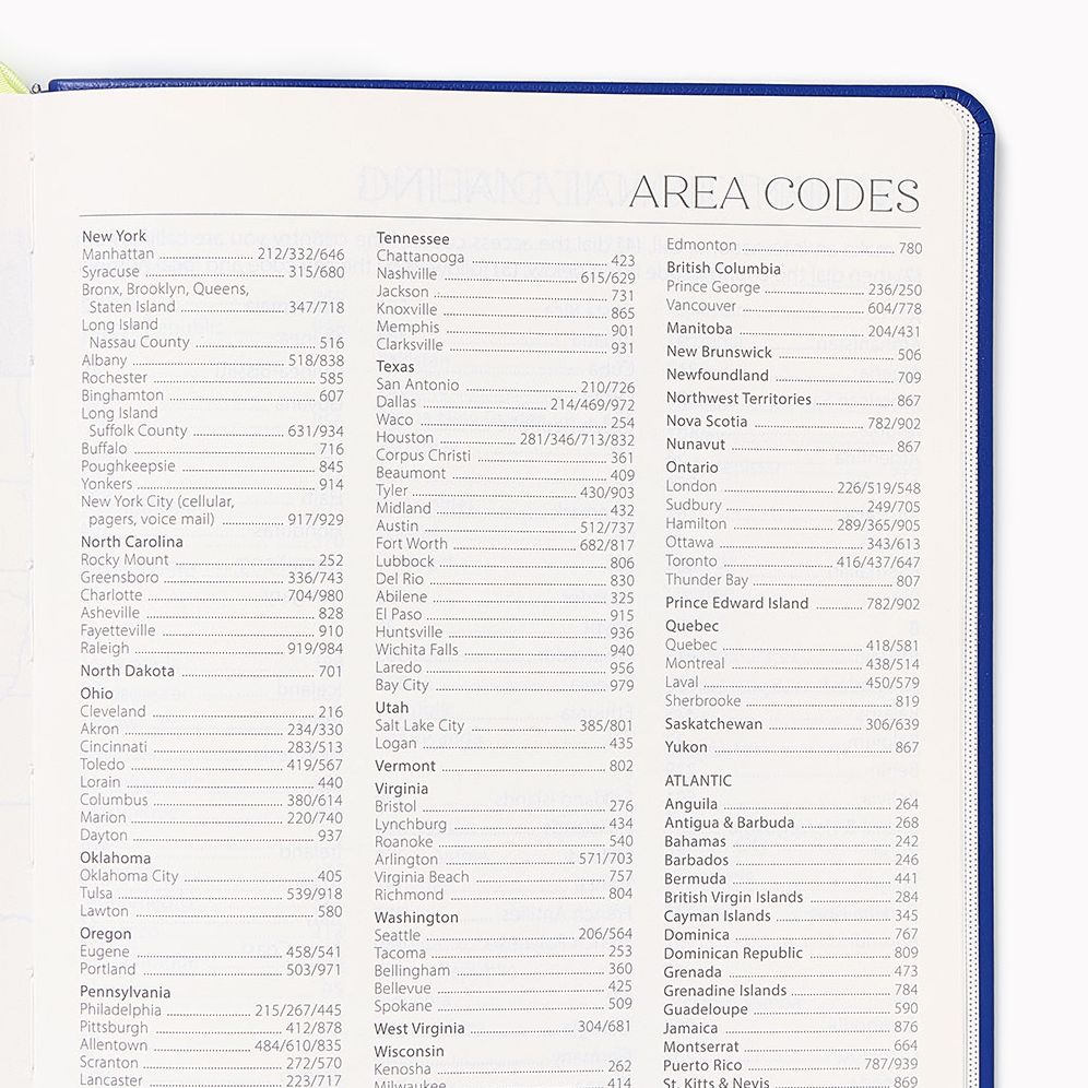 2026-2027 Paper Source Cobalt Blue Leather 18-Month Weekly Desk Planner