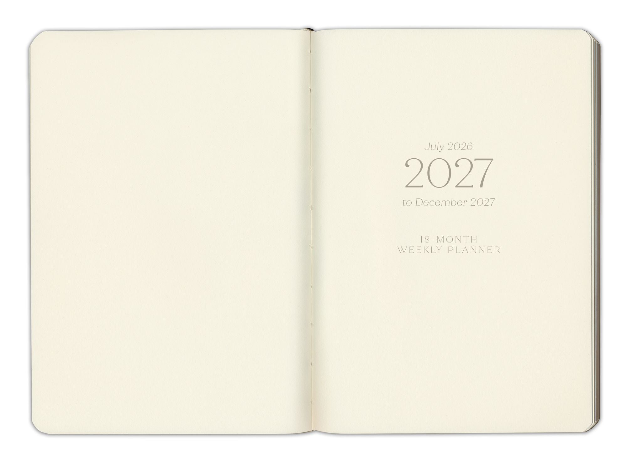 2026-2027 Paper Source Cobalt Blue Leather 18-Month Weekly Pocket Planner