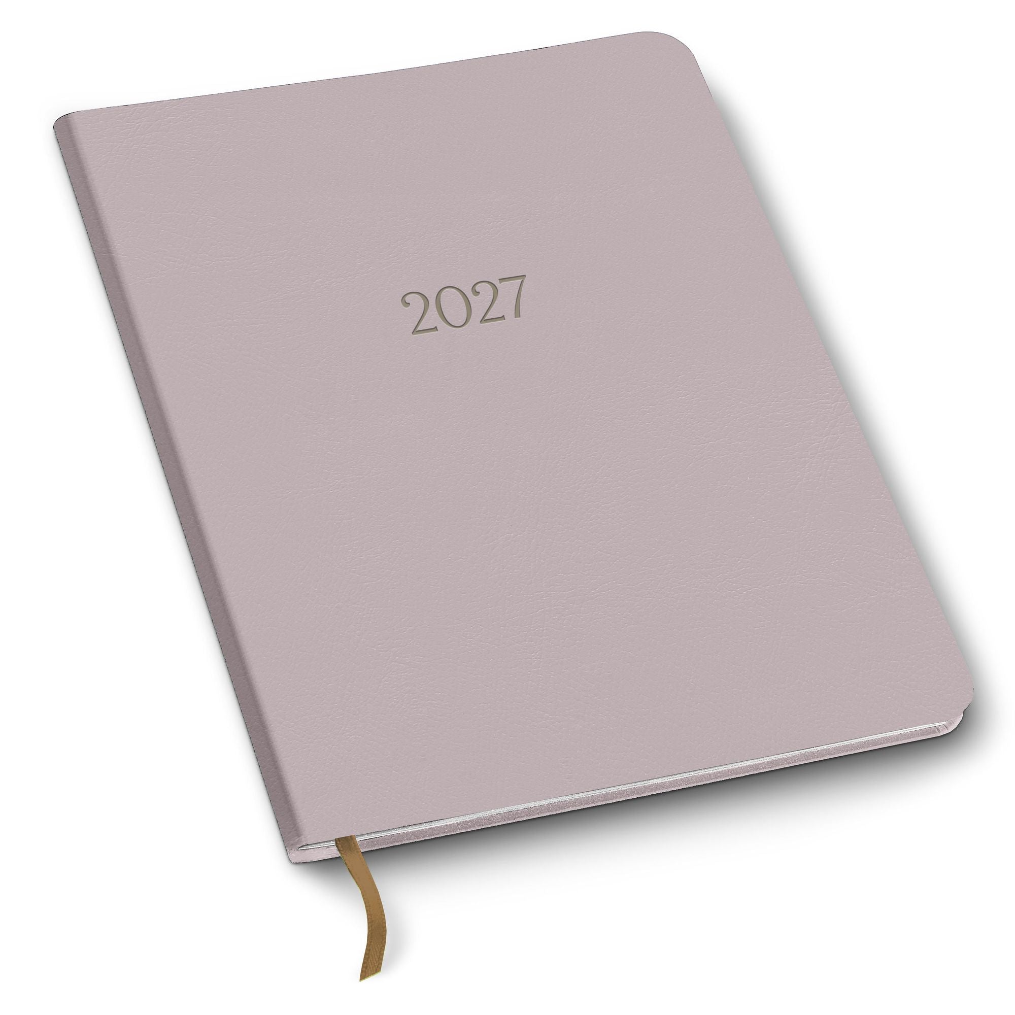 2026-2027 Paper Source Gray Lilac Leather 18-Month Monthly Desk