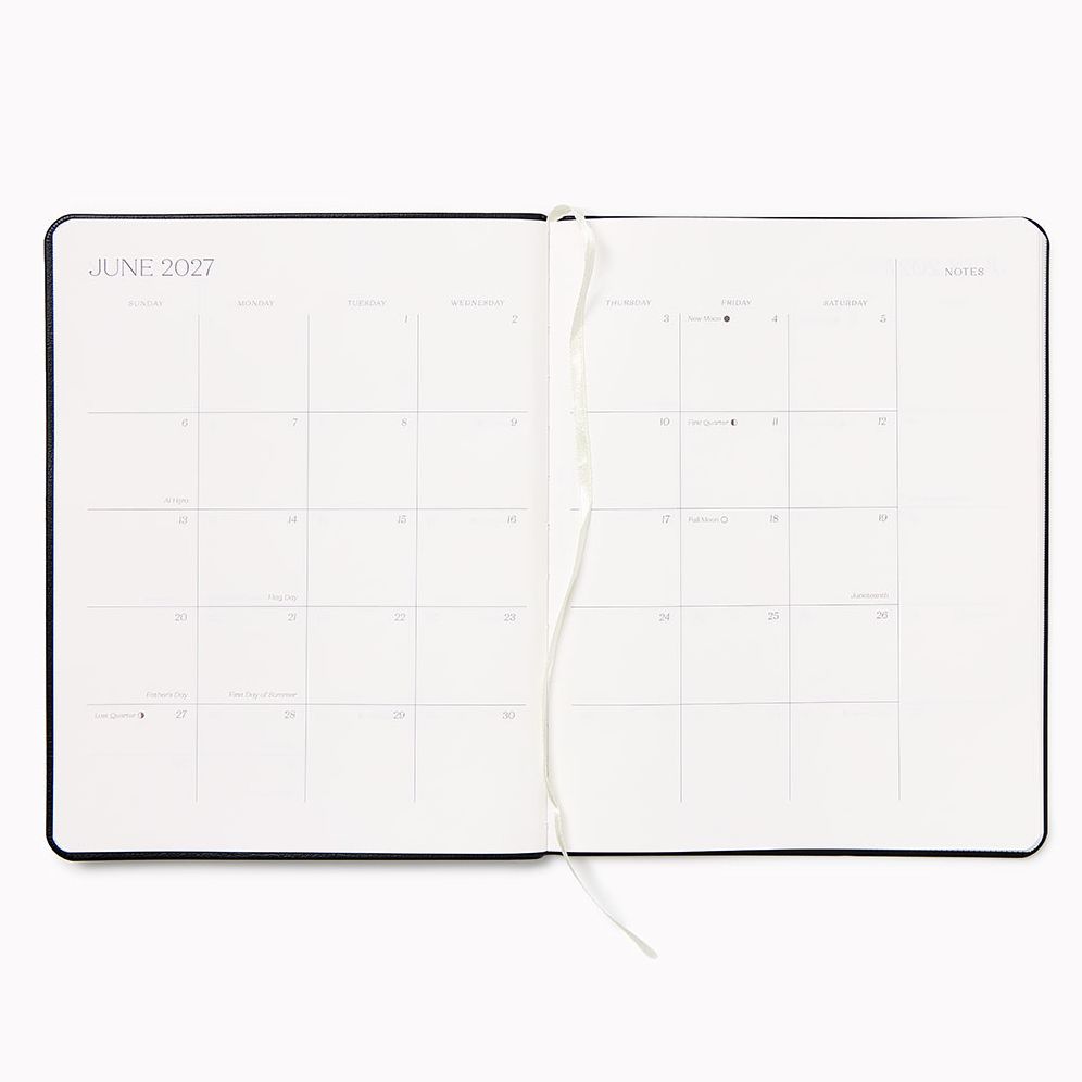 2027 Paper Source Black Monthly Desk Planner