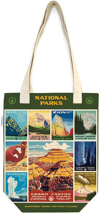Green National Parks Posters Tote Bag