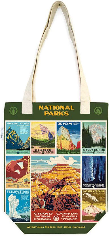Green National Parks Posters Tote Bag