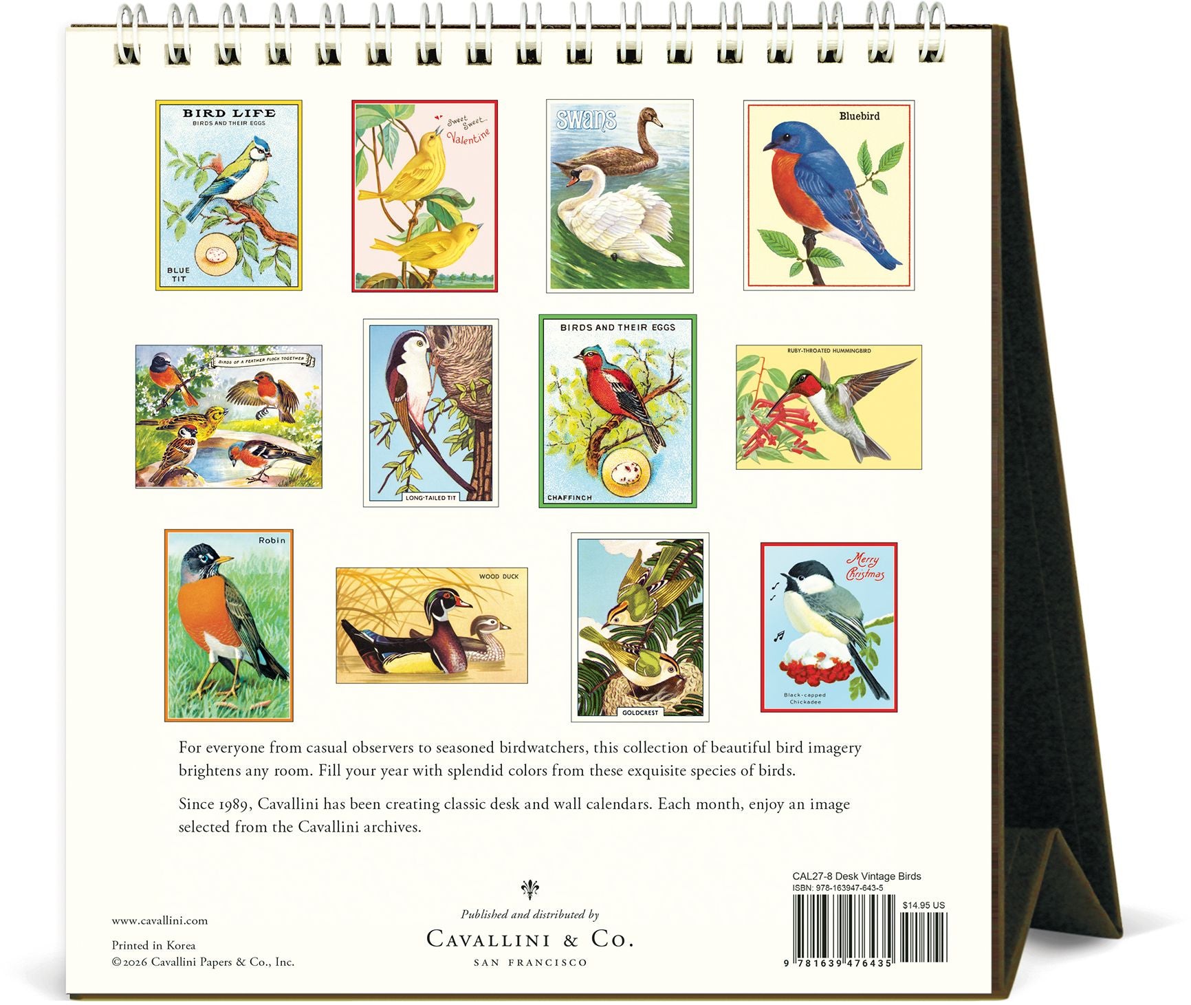 2027 Birds Desk Calendar