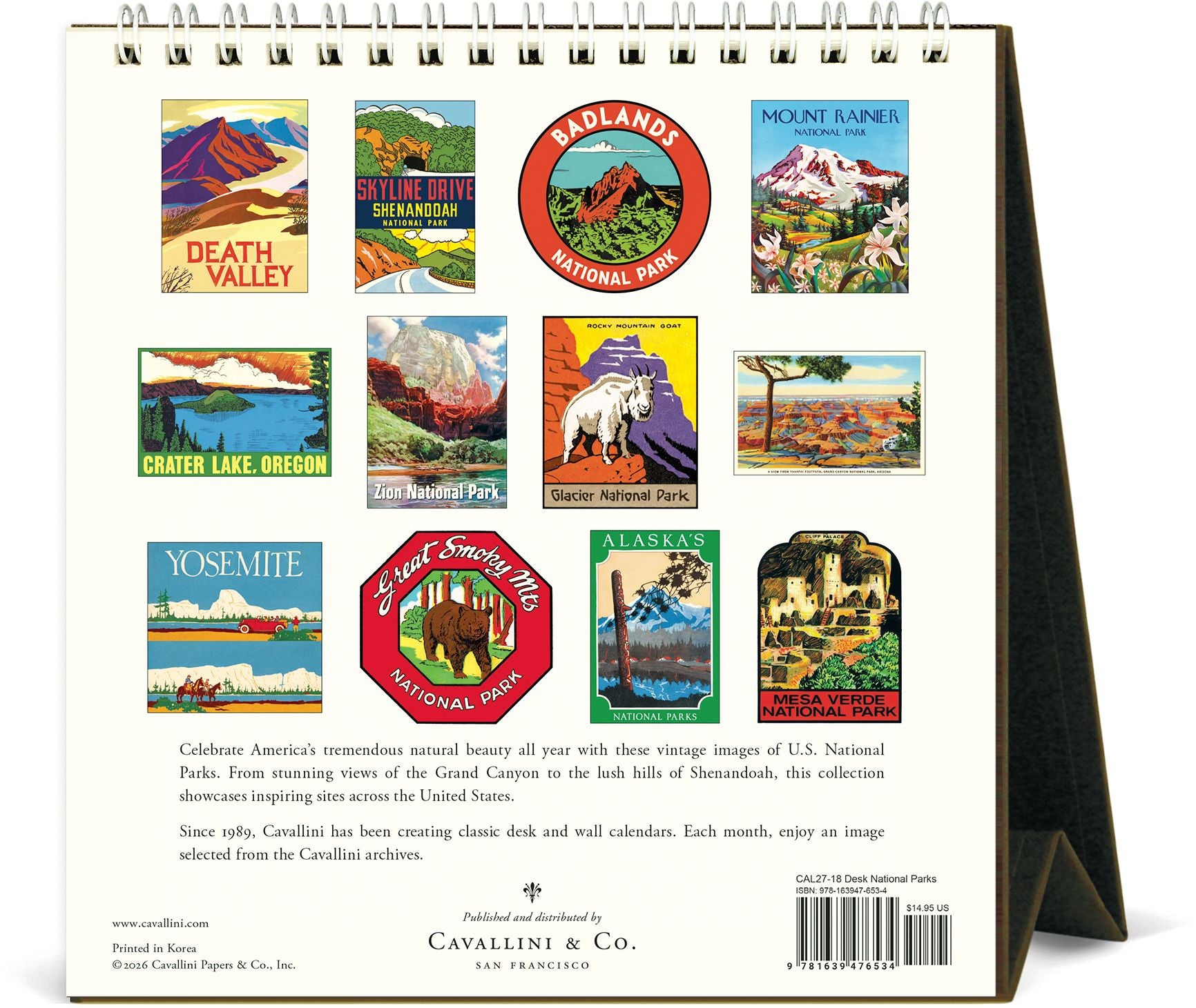 2027 National Parks Desk Calendar