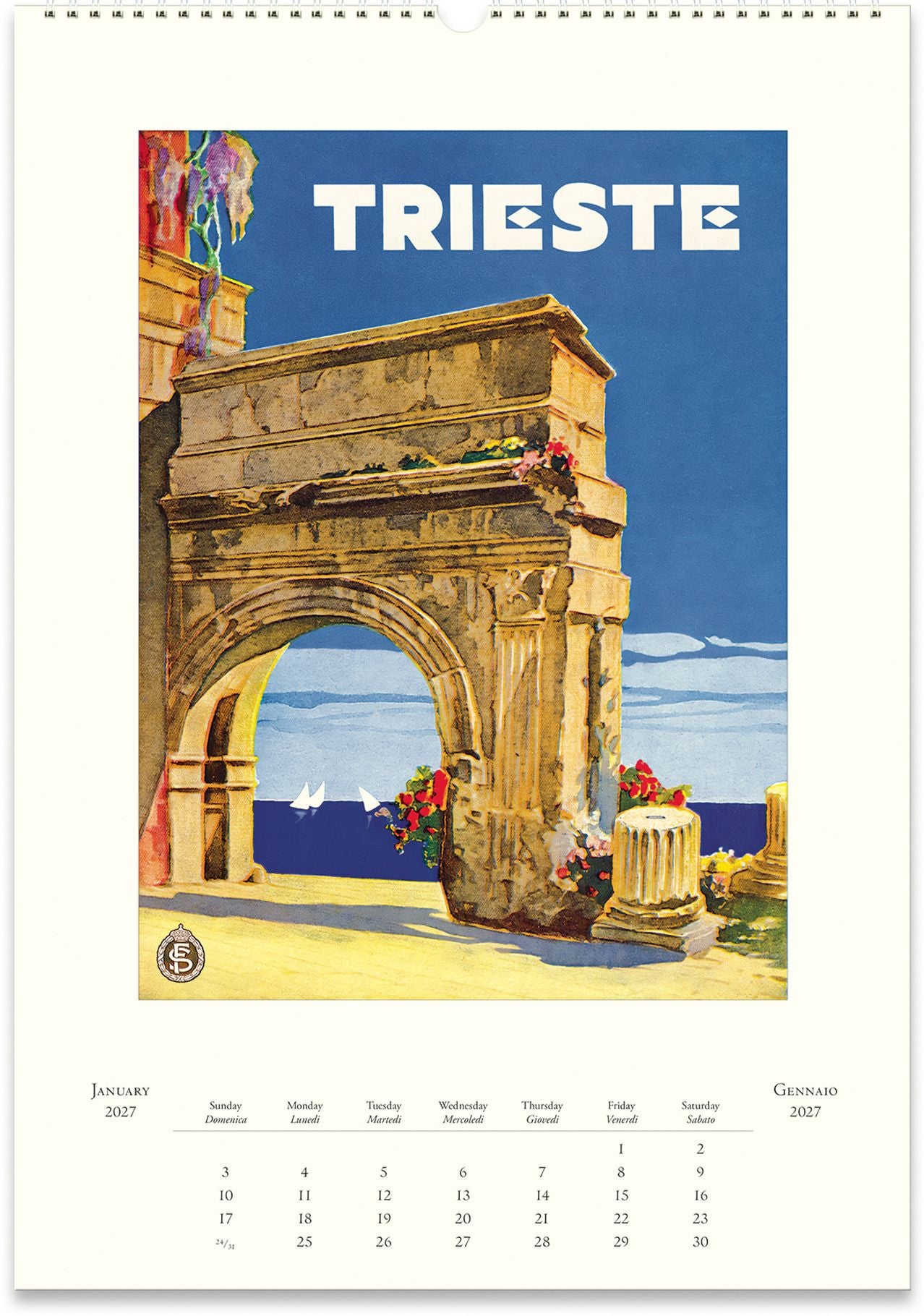 2027 Italia Wall Calendar