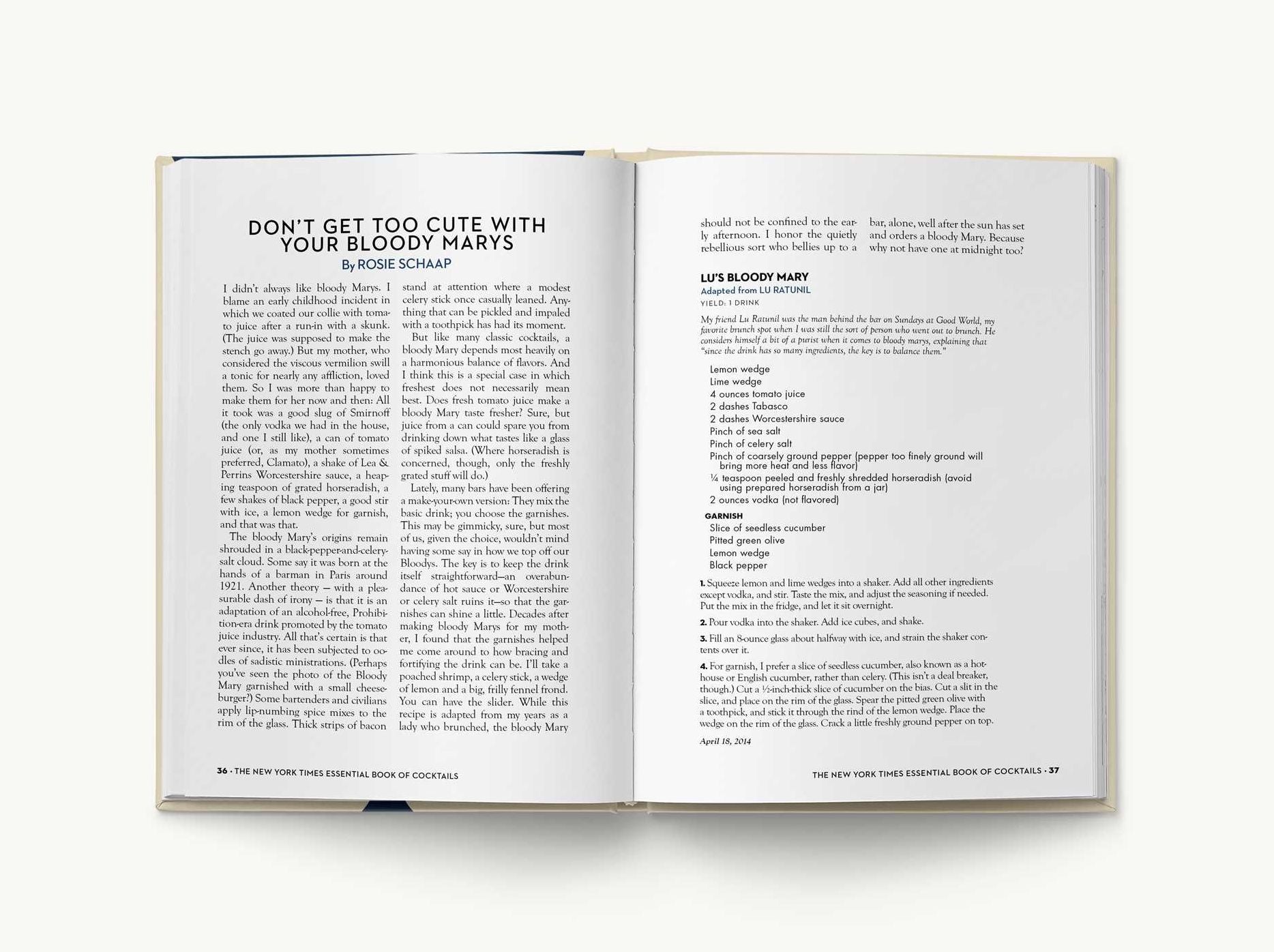 The New York Times Essential Book of Cocktails (Second Edition): Over 400 Classic Drink Recipes With Great Writing from The New York Times