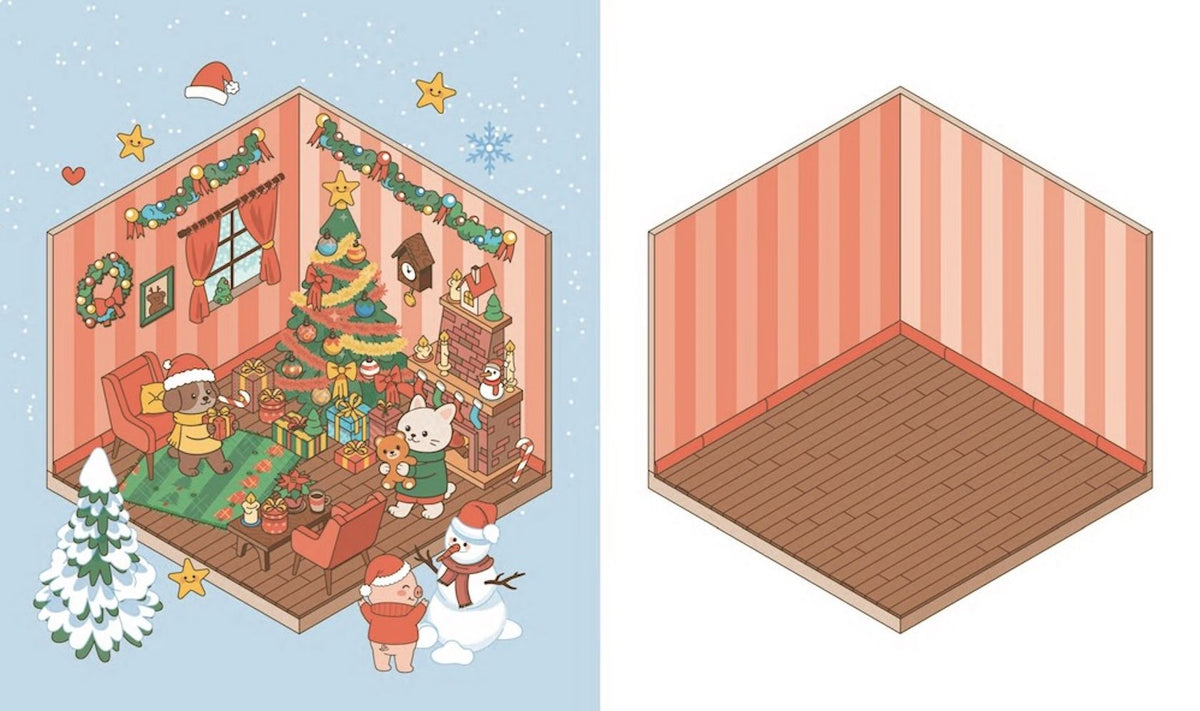 Cute 'n' Cozy Sticker Therapy: Cozy Christmas: Over 500 Reusable Stickers!