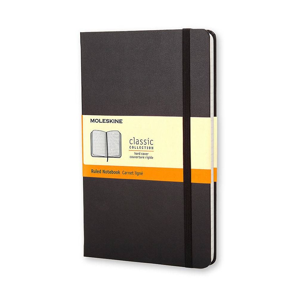 Moleskine Classic Notebook, Pocket, Ruled, Black, Hard Cover (3.5