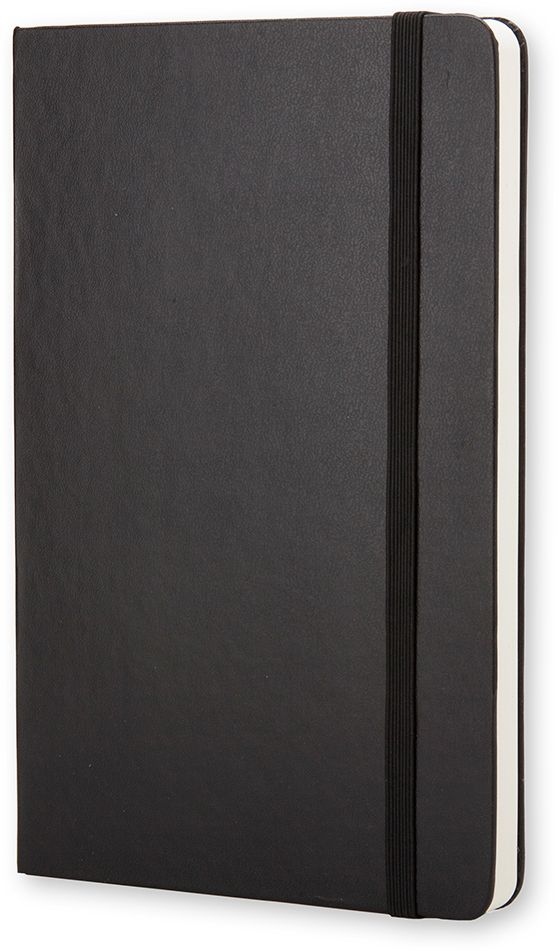 Moleskine Classic Notebook, Large, Plain, Black, Hard Cover (5 x 8.25)