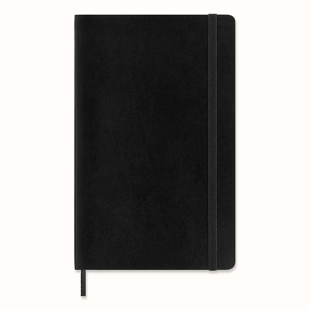 Moleskine Classic Notebook, Large, Plain, Black, Soft Cover (5 x