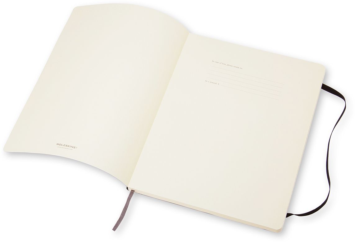Moleskine Classic Notebook, Extra Large, Ruled, Black, Soft Cover (7.5 x 10)