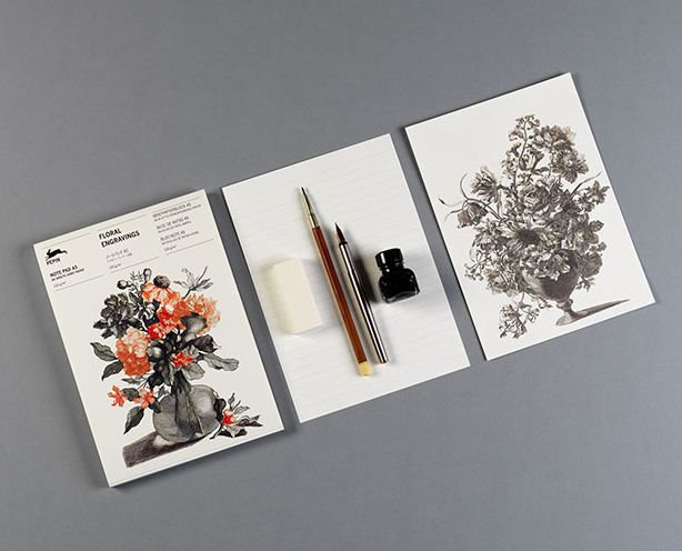 Floral Engravings - A5 Pad