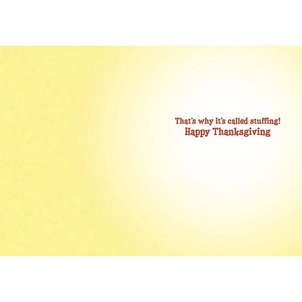 Fat Cat Asleep At Table Thanksgiving Card