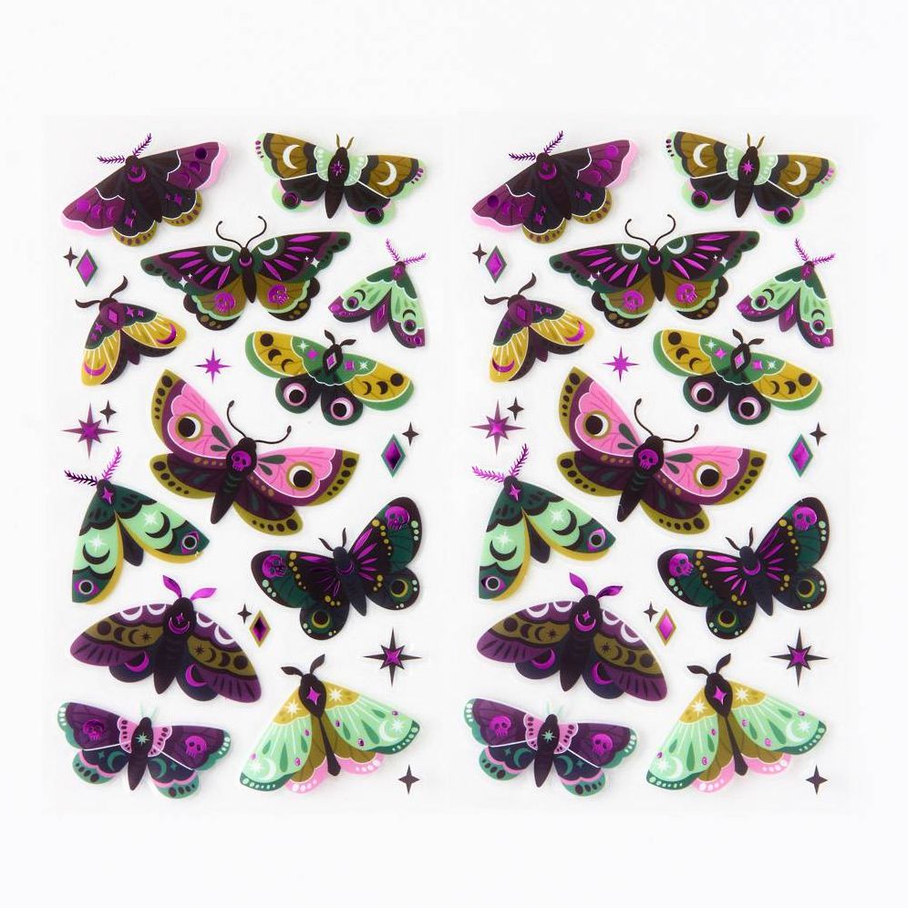 Goth Moth Stickers