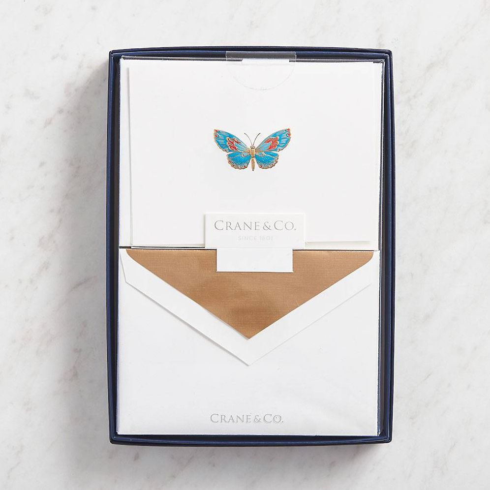 Engraved Butterfly Stationery