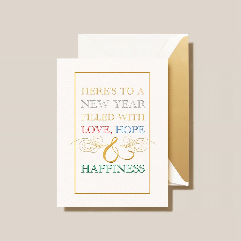 New Year Wishes Crane Boxed Cards Set of 10