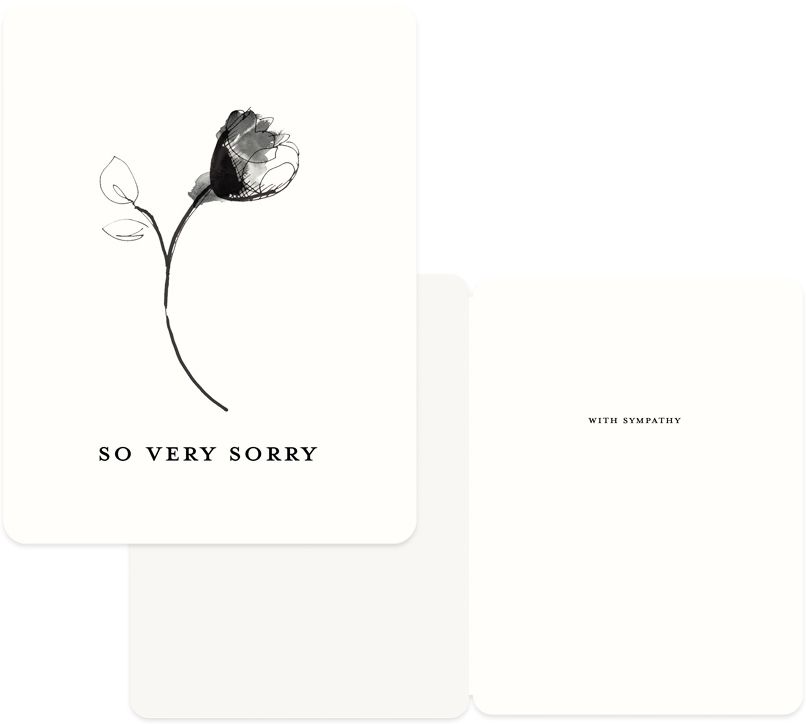 Very Sorry Flower Sympathy Card