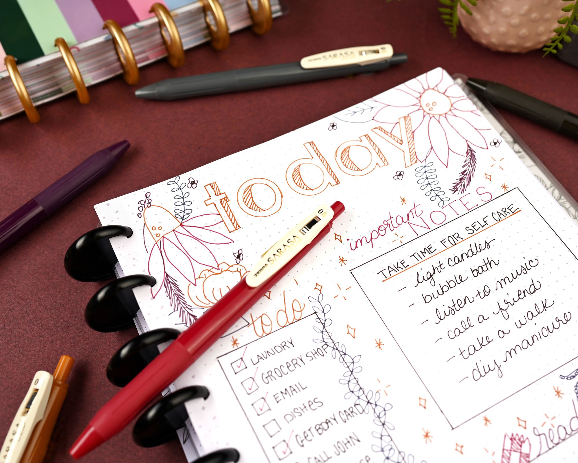 Sarasa Clip Vintage Dark Pens