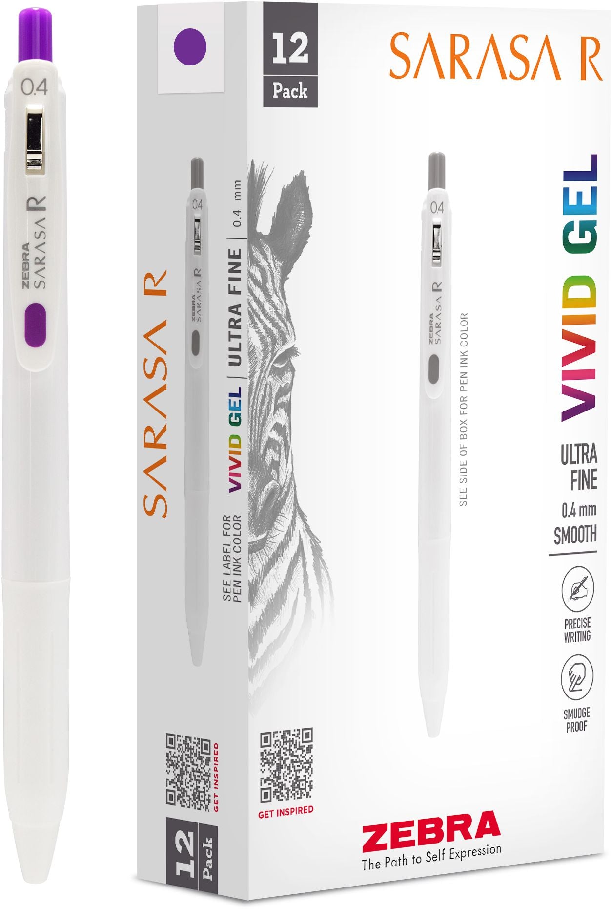 Sarasa R Gel Retractable 0.4mm Violet
