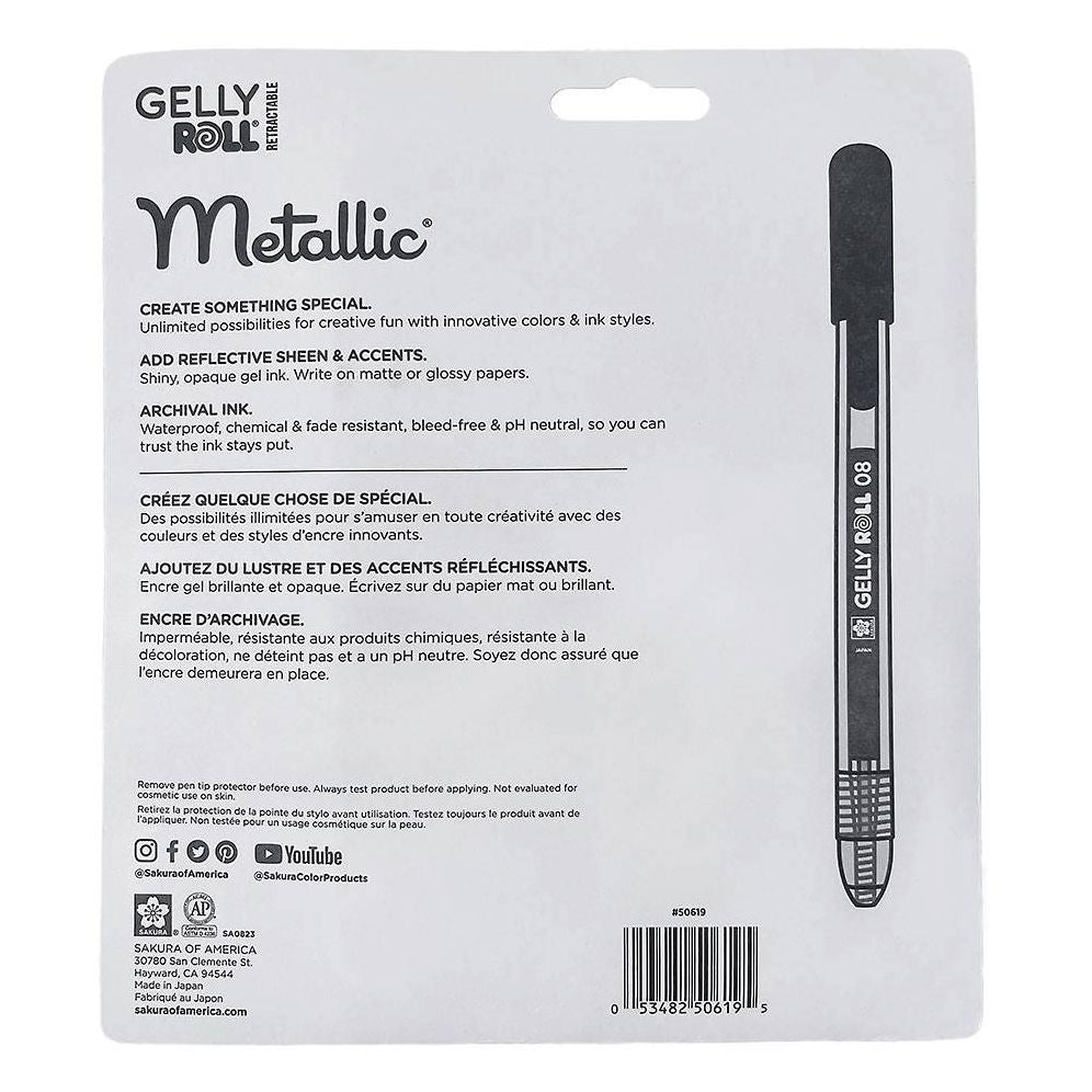 Sakura Gelly Roll Retractable - Metallic - 10 pack