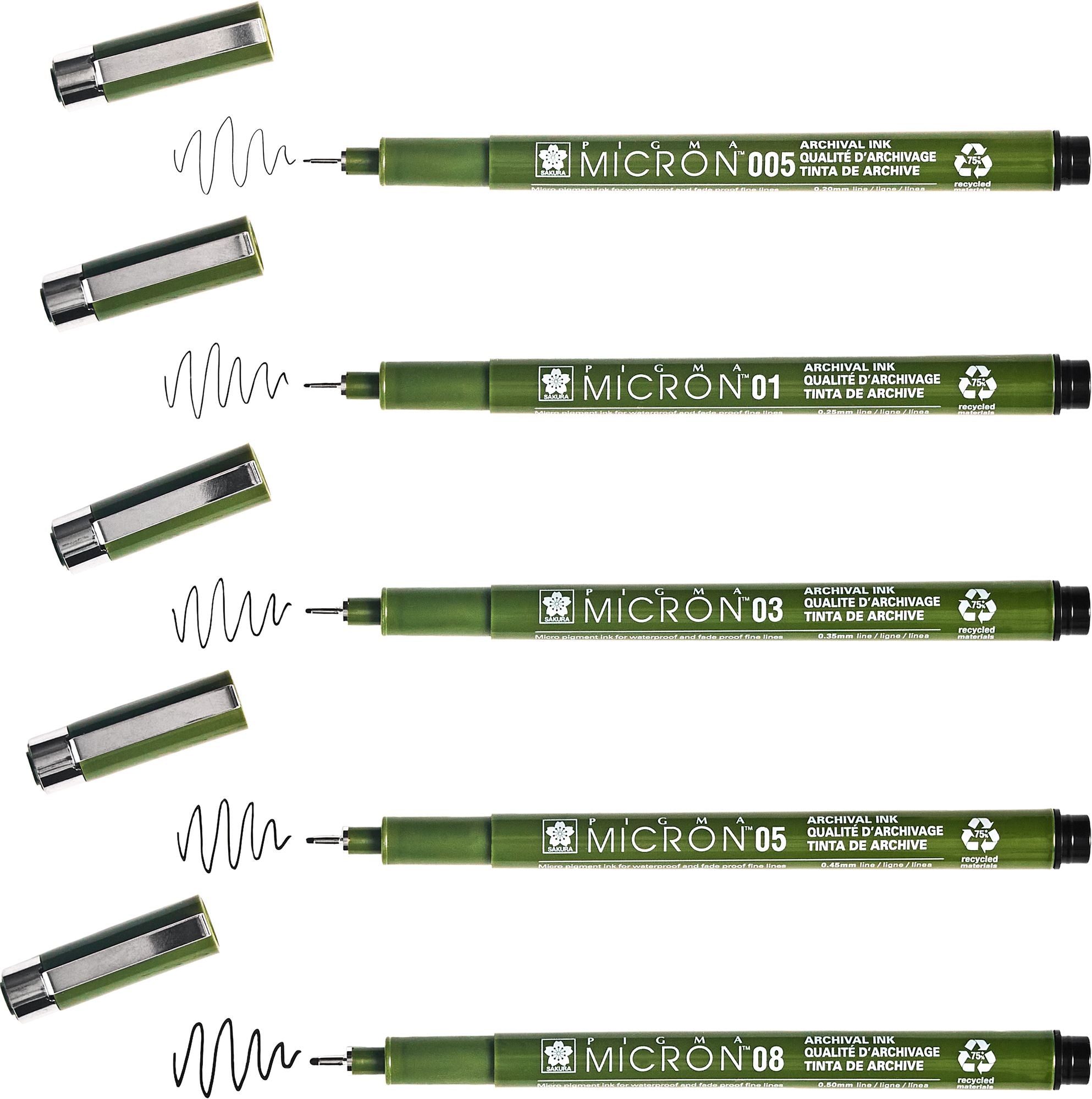 Micron Eco Black Set of 5
