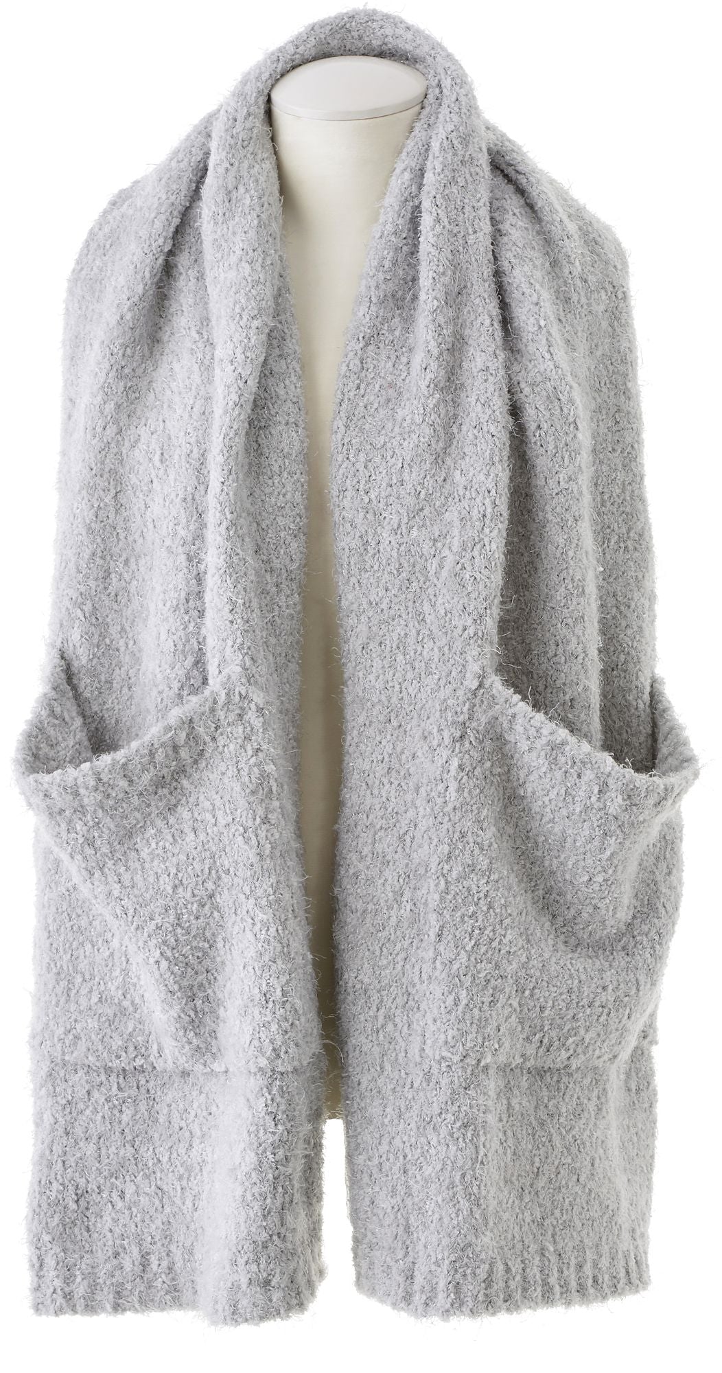 Reading Shawl with Pockets, Light Gray | Paper Source
