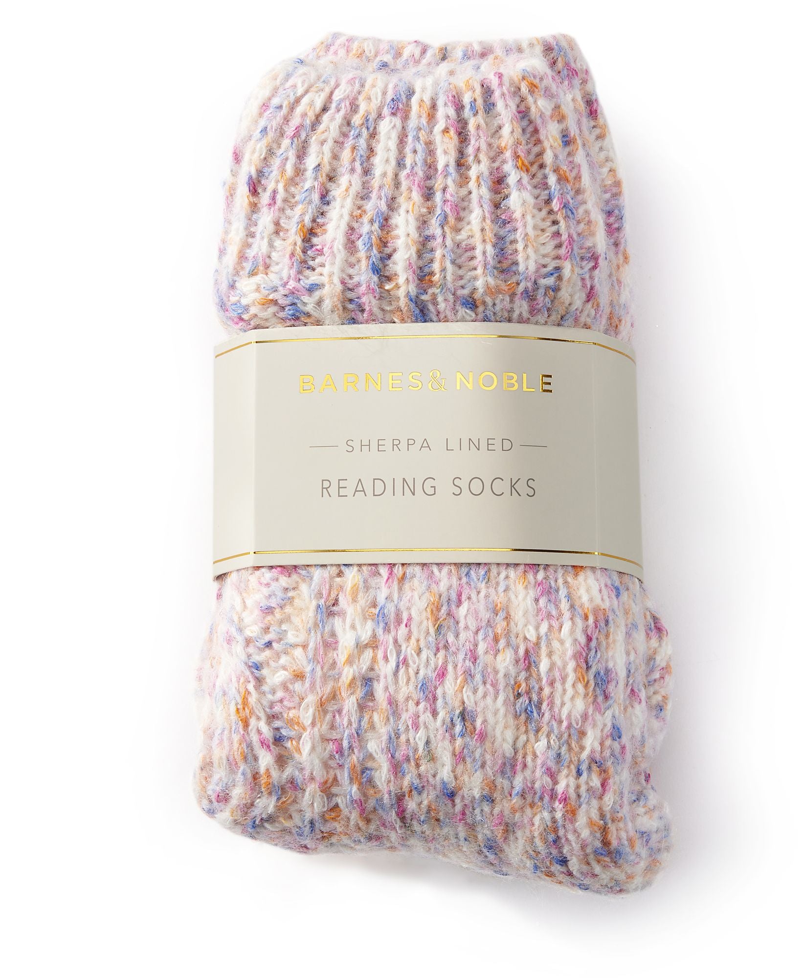 Pink Confetti Cable Knit Reading Sock