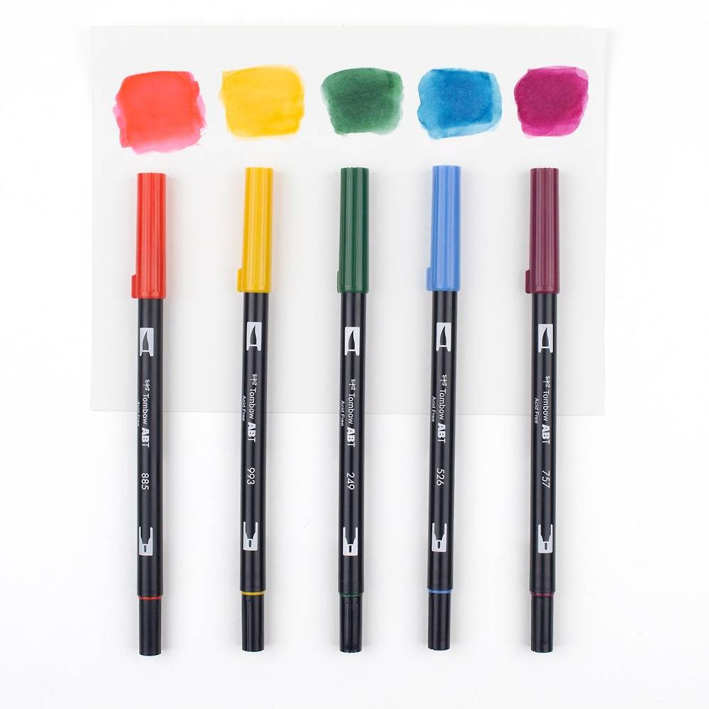 Tombow Watercolor Set Complete Kit with Dual Brush Pens, Water Brush, and Accessories