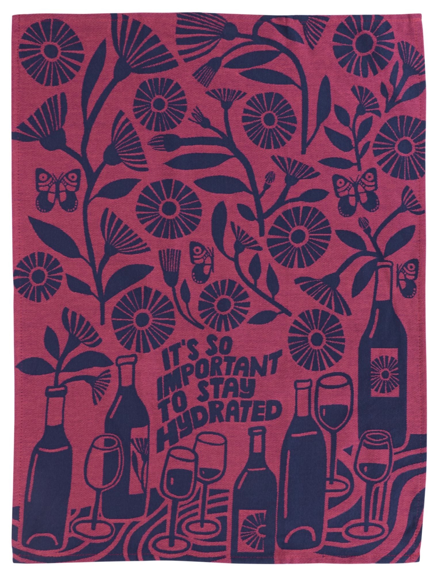 Stay Hydrated Woven Dish Towel