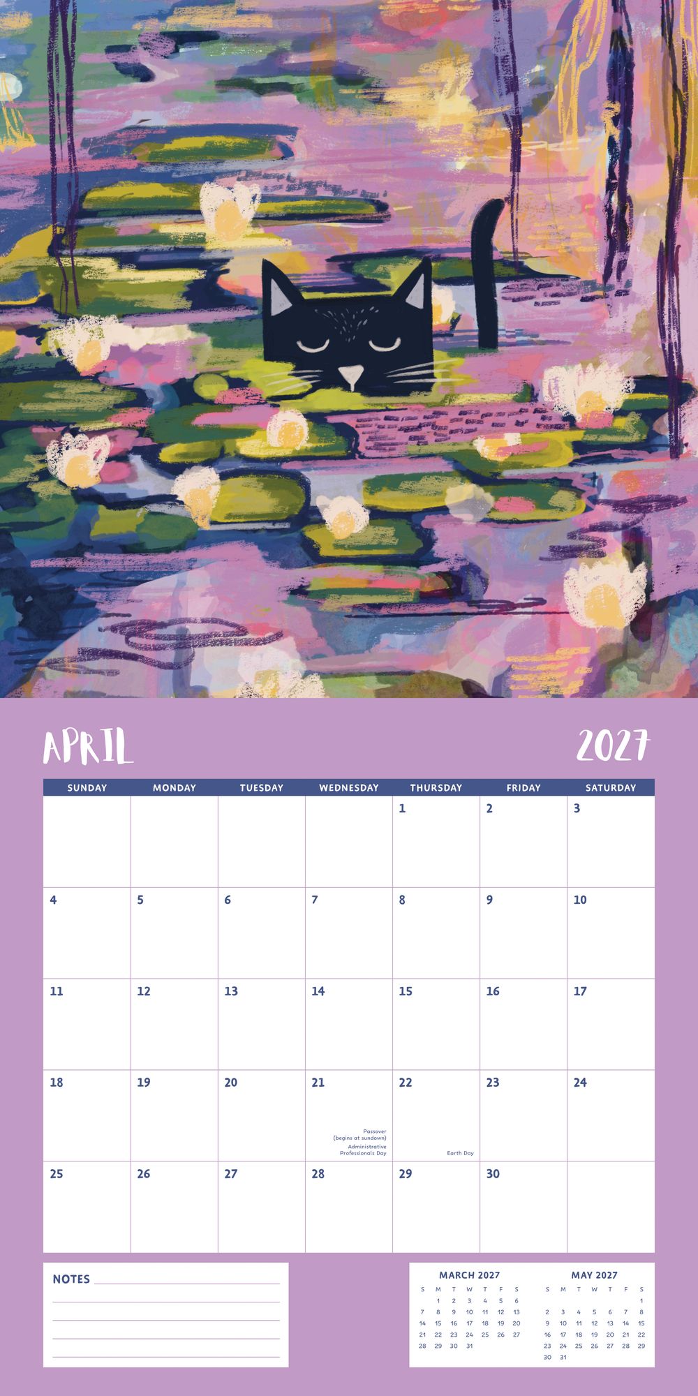 2027 Wall Calendar - Niaski Cats