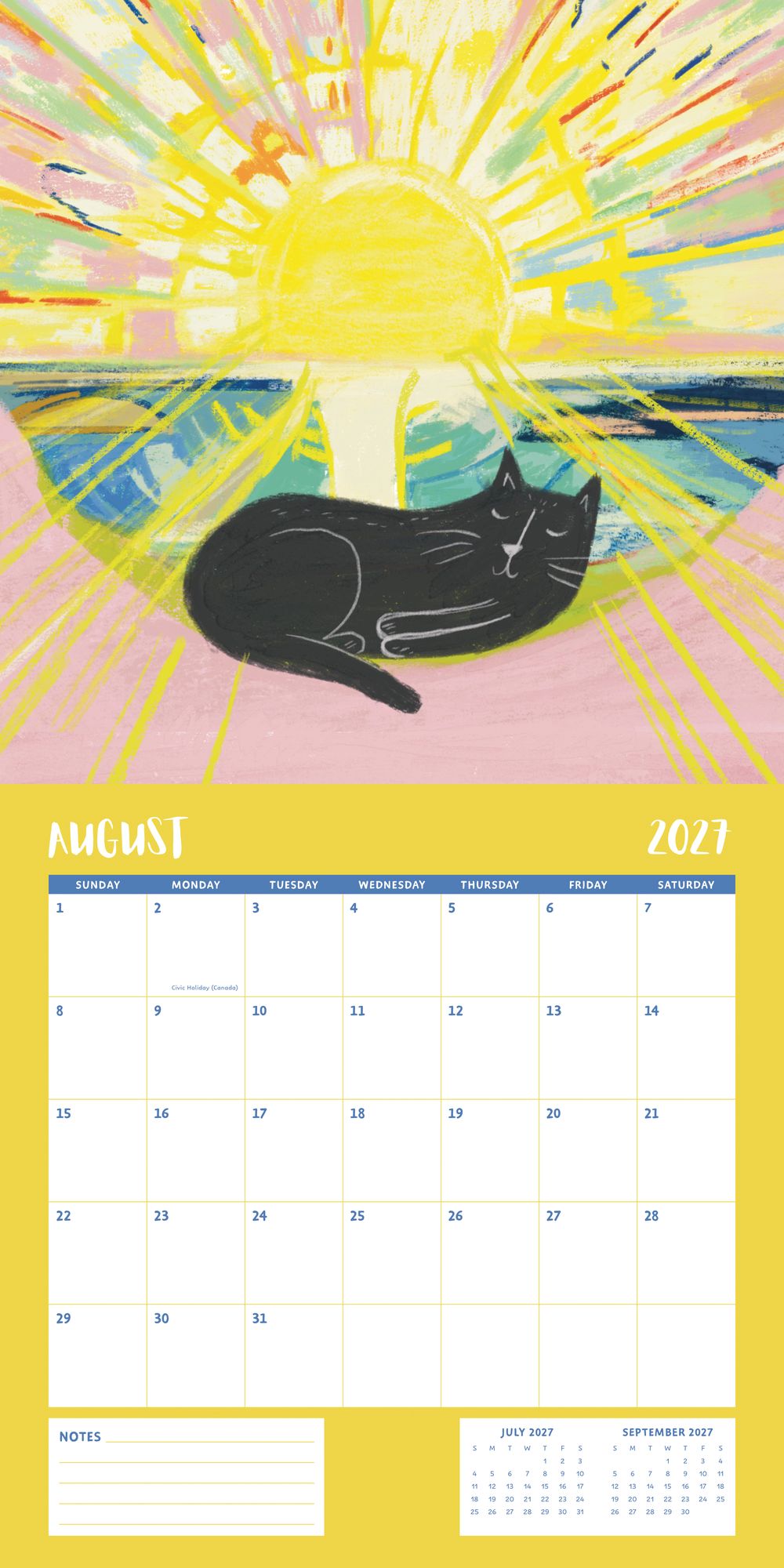 2027 Wall Calendar - Niaski Cats