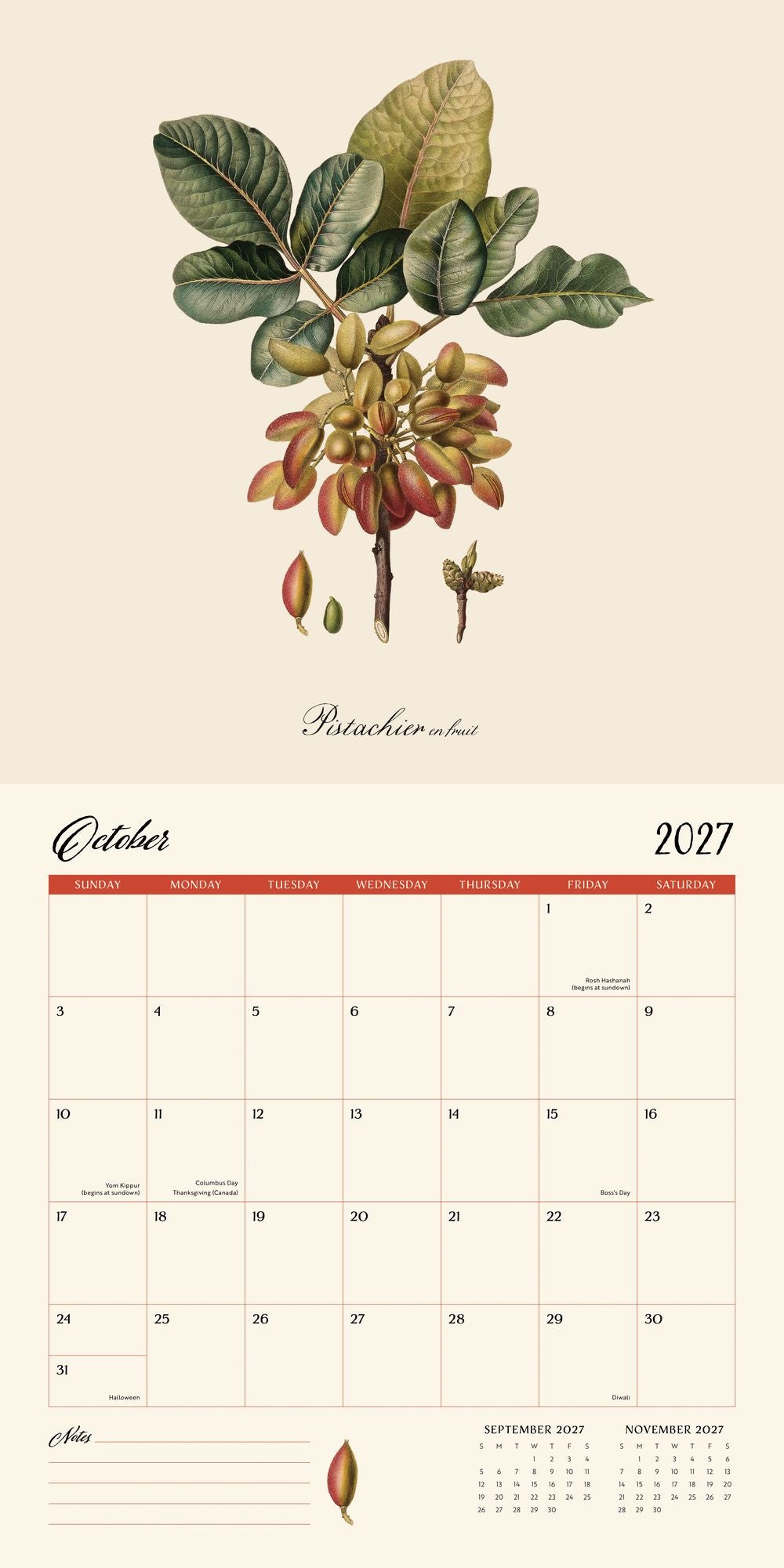 2027 Wall Calendar - Dybdhal Co. Fruits