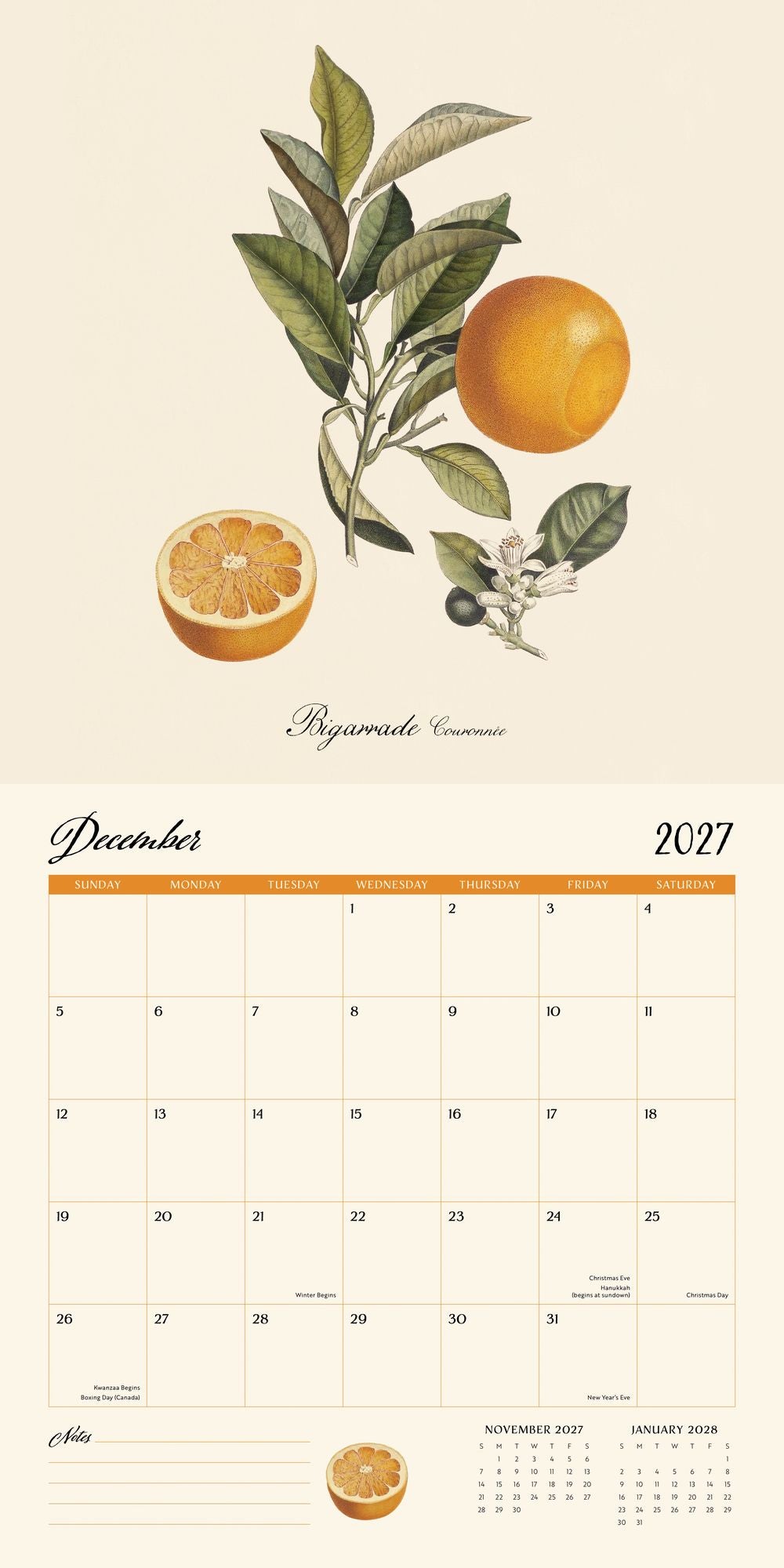 2027 Wall Calendar - Dybdhal Co. Fruits