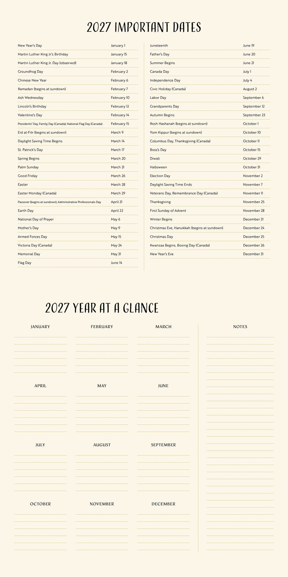 2027 Wall Calendar - Dybdhal Co. Fruits