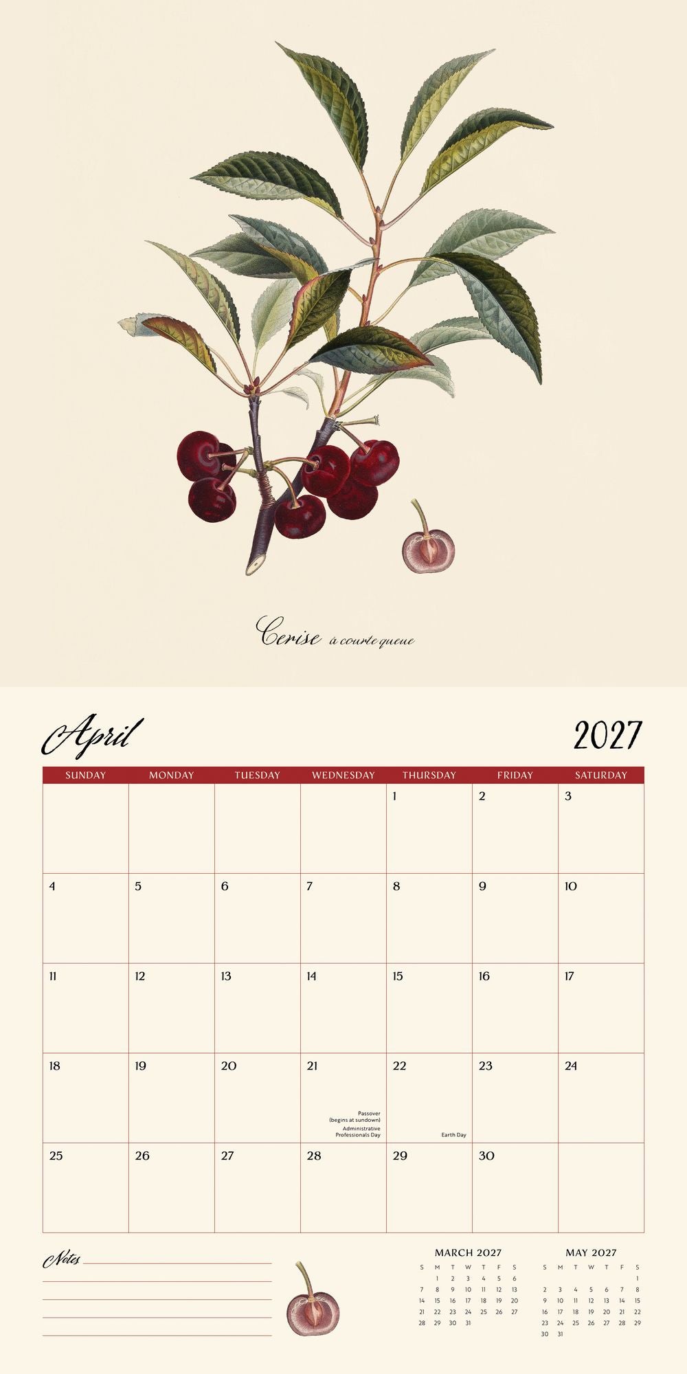 2027 Wall Calendar - Dybdhal Co. Fruits