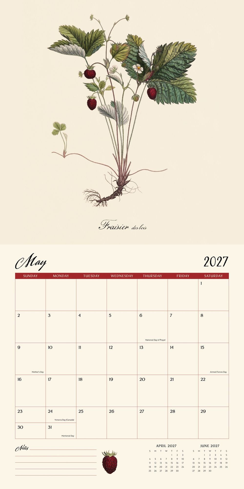 2027 Wall Calendar - Dybdhal Co. Fruits