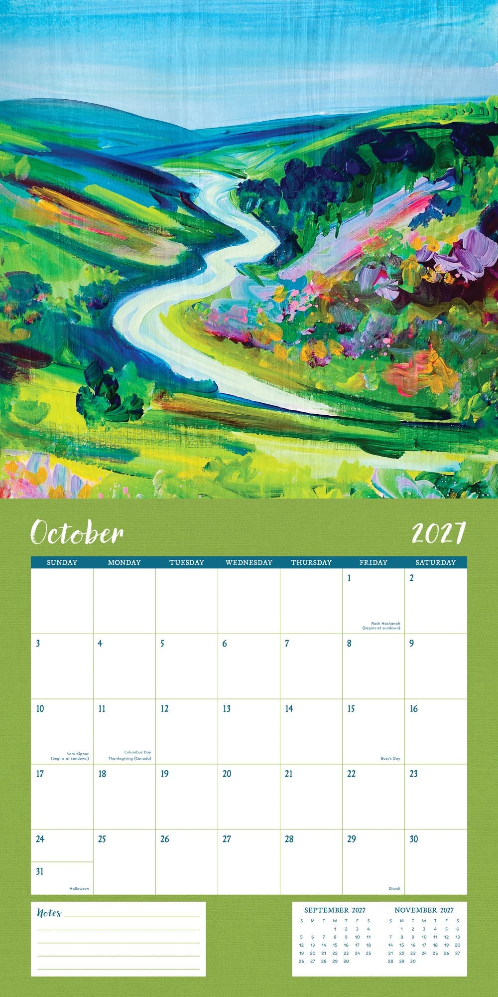 2027 Wall Calendar - The London Studio Landscapes