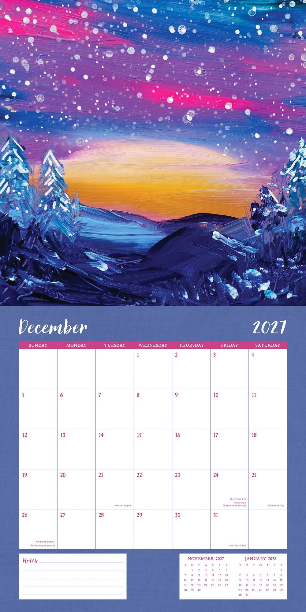 2027 Wall Calendar - The London Studio Landscapes