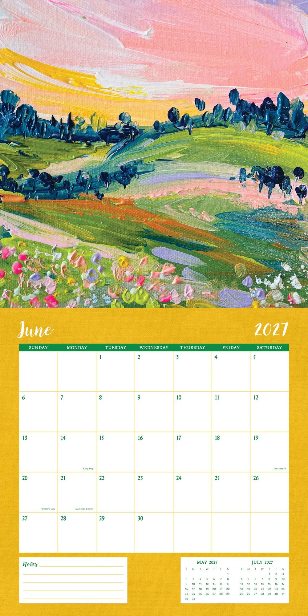 2027 Wall Calendar - The London Studio Landscapes
